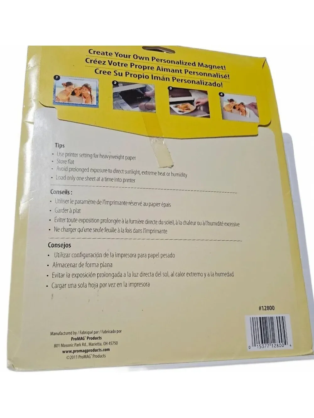 ProMAG Magnetic Photo Paper 8.5x11 - 5 Sheets Inkjet - Open Box - Scuffed Sheets